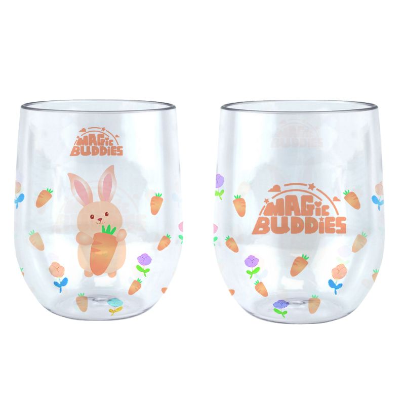 2 Pack 17oz Plastic Wine Glass - MAGIC GLOBE
