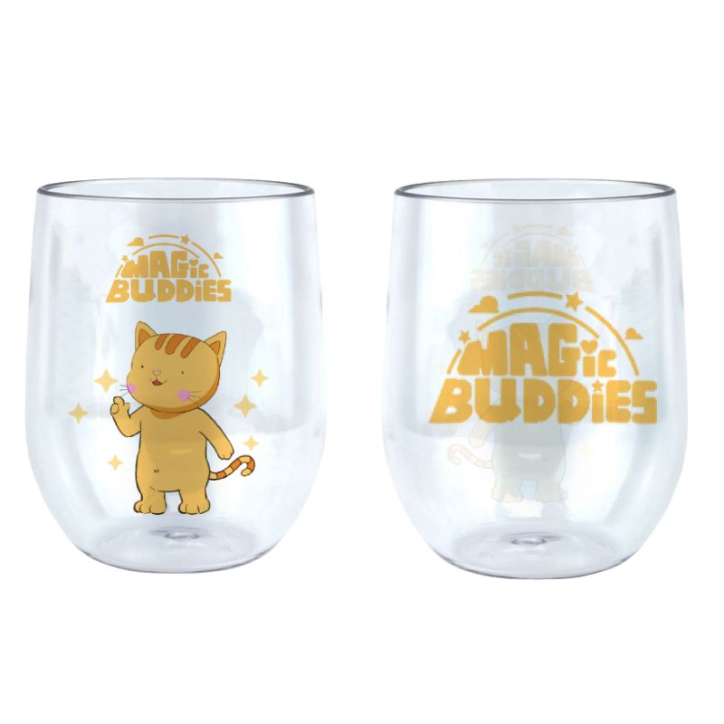 2 Pack 17oz Plastic Wine Glass - MAGIC GLOBE