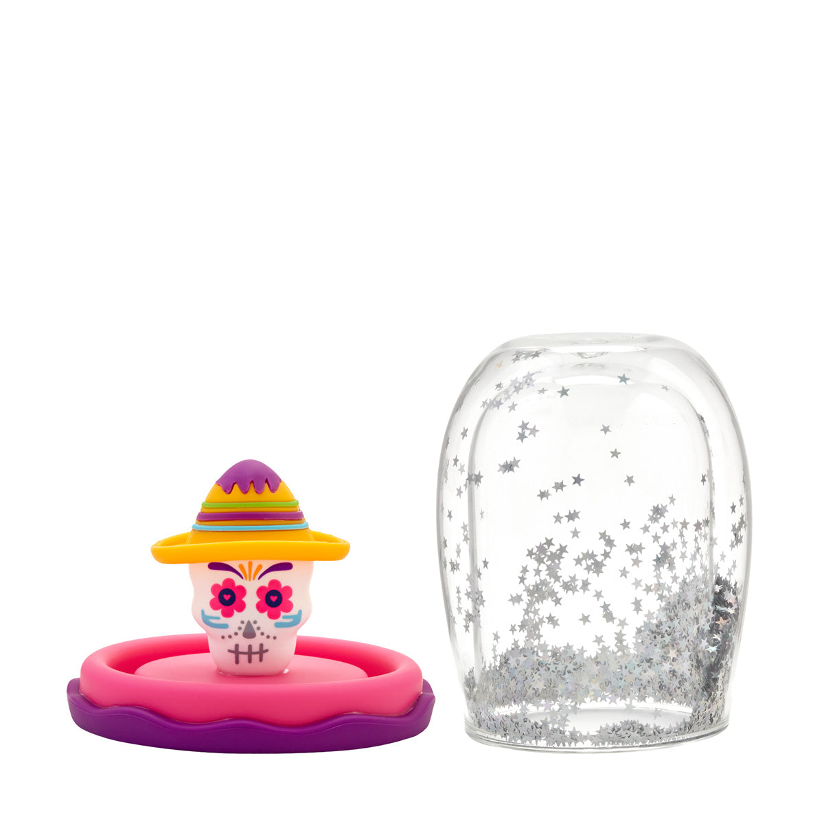 Skull snow globe cup, Day of the dead snow globe - MAGIC GLOBE 380ml double layer cup